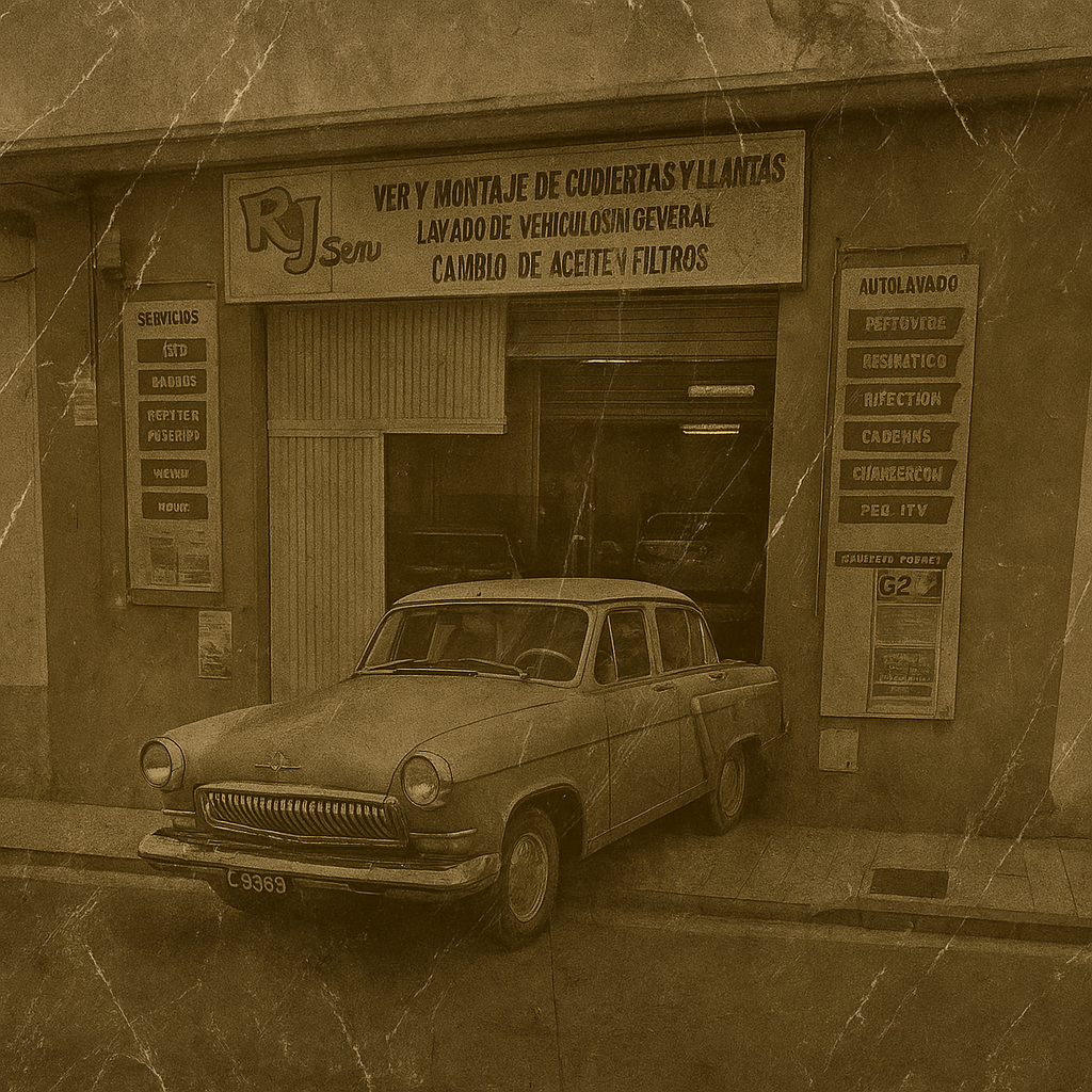 Foto antigua del taller